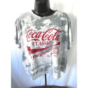 Coca Cola Classic Tie Dye TShirt Gray Red 3XL Stained